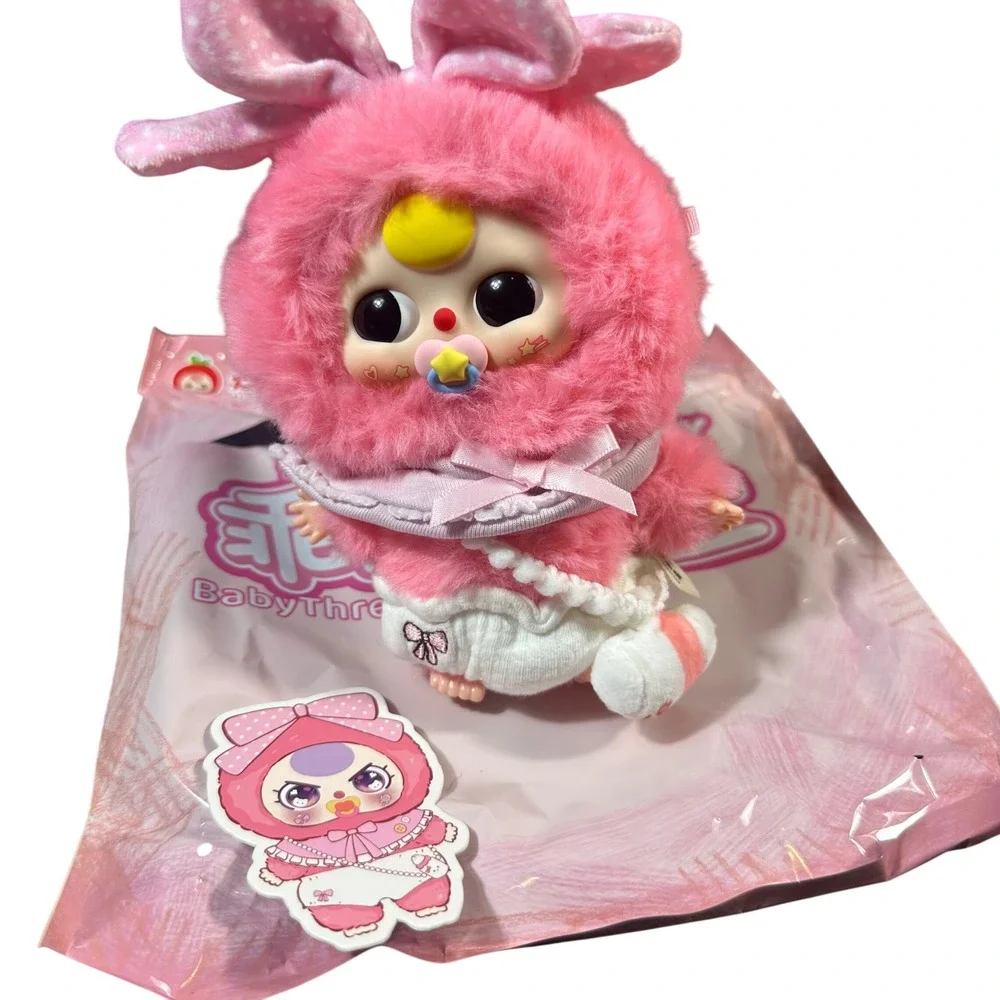 Cureplaneta Baby Three Plush Blind Box Unisex OS Pink Bunny Fuzzy Charm